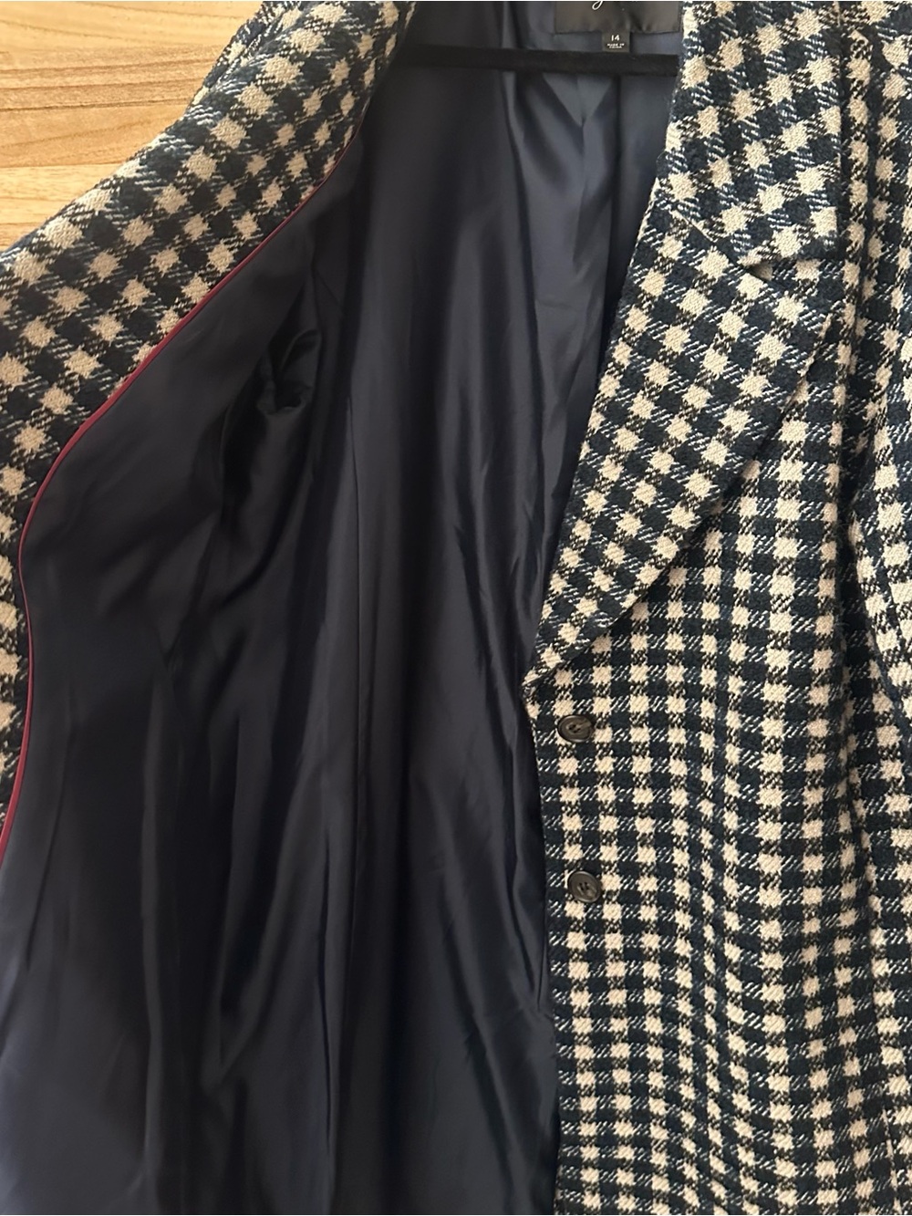 J. Crew Oversized Topcoat in Houndstooth Tweet size 14 - Picture 9 of 11